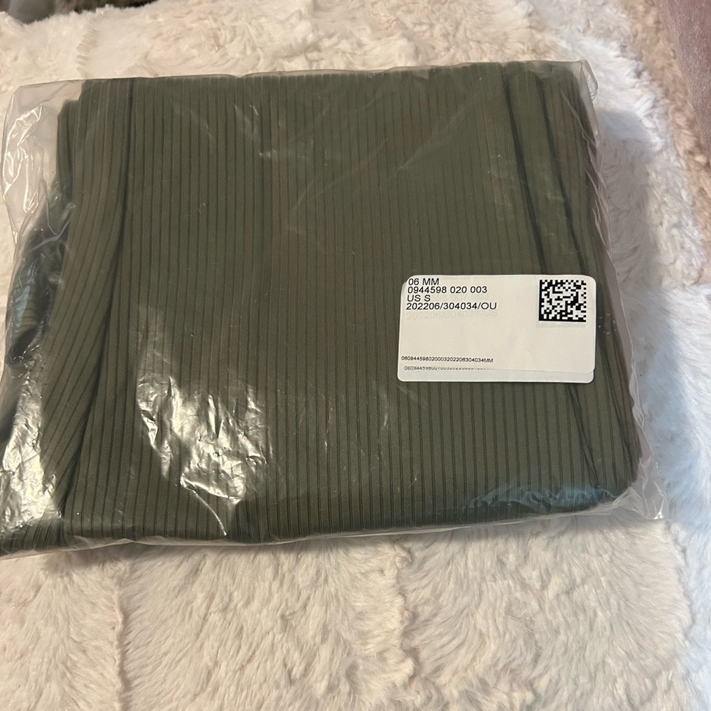 H&M Olive Green Ribbed flare Cut Pants